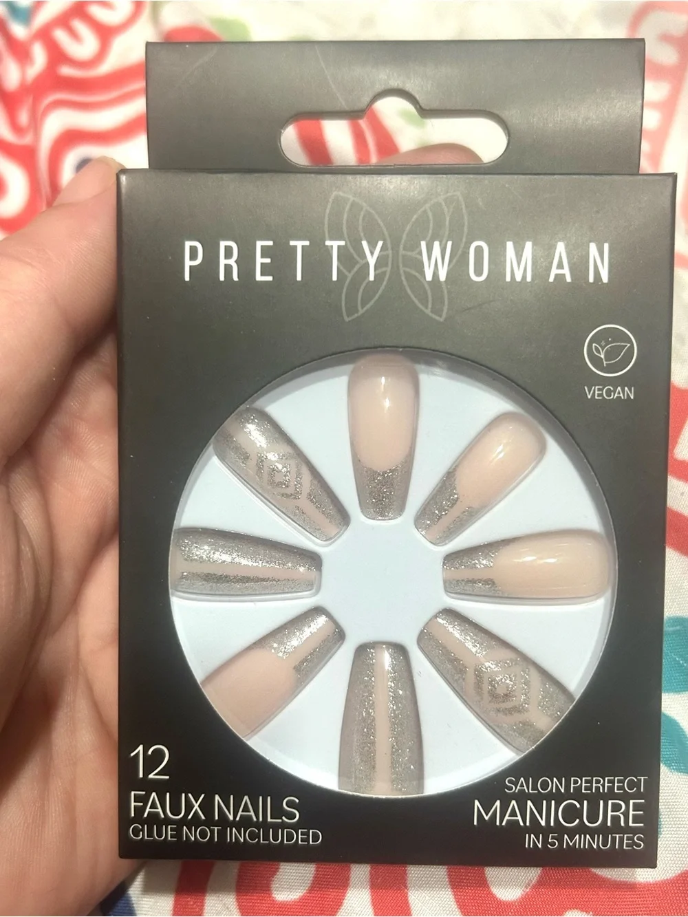 Pretty Woman Light Pink Glitter Press-On Nails